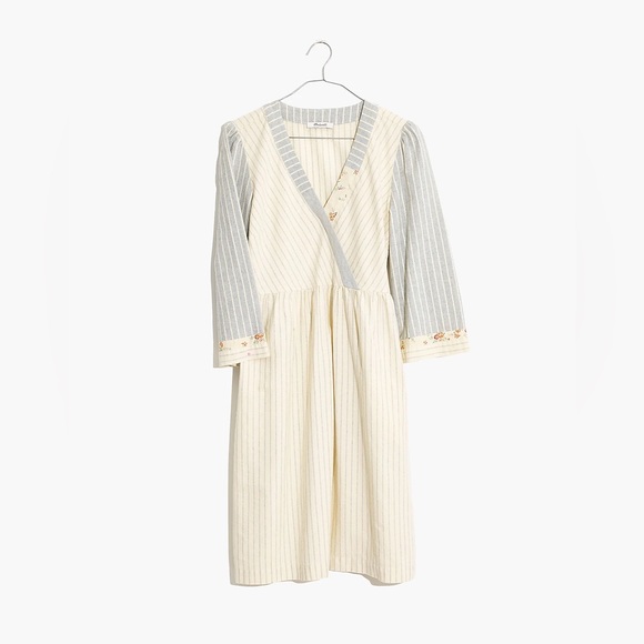 Madewell Dresses & Skirts - Madewell x The New Denim Project Stripe Mix Long Sleeve Dress Size Medium